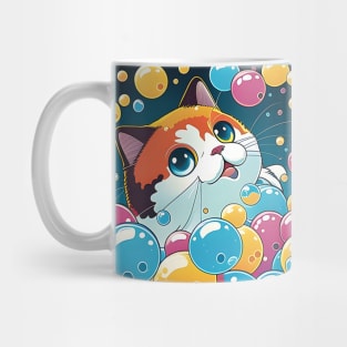 Cute Bubble Cat Kawaii Meme Lover - Colorful Cat Kitten Mug